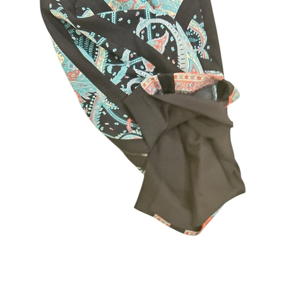 BCBGMaxAzria Tahiti Black, Blue, pink lined sleeveless Paisley sheath Dress sz 2 - Picture 9 of 10